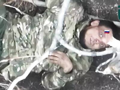 Dumb vatnik blew himself up along with the ground drone.