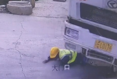 Construction Site Worker Run Over By Cement Truck