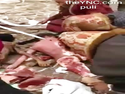 Eaten by vultures. Tibetan funeral