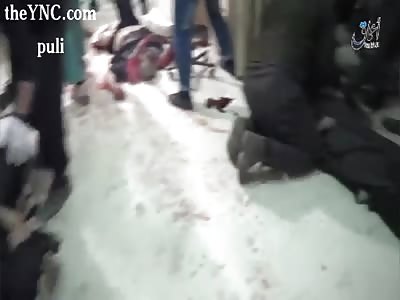 Aleppo - painful scenes of victims of Turkish bombing in the city at the door