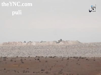 Destroyed a bulldozer and a machine gun with a caliber of 23 regime forces near the eastern airport Homs Altifor Brive