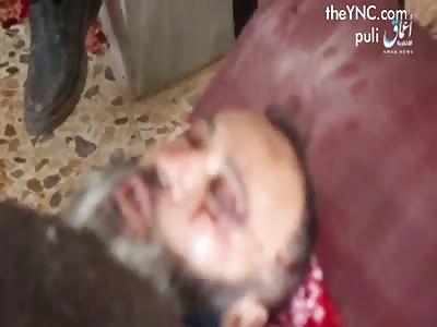 Russian air bombardment in the market for the sale of sheep