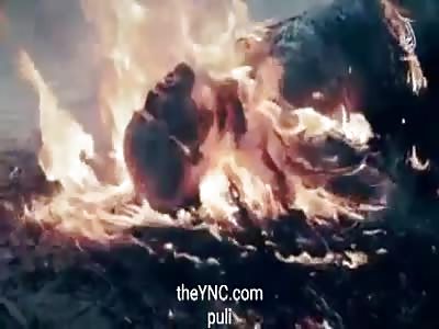 New Shocking Video From ISIS Shows Man Burned alive 