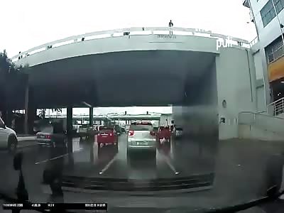 Wtf woman jumps from a bridge