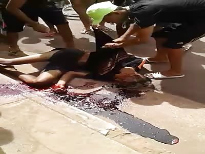 Dying teenager leaves a Stream of Blood on the Street