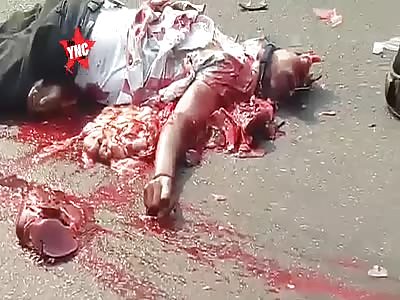 totally crushed by truck