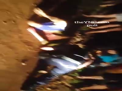 man with several (shots) waiting, help