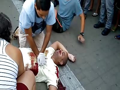 They machine-gunned a bus stop in ItaguaÃ­, in Rio de Janeiro.