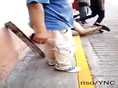 santa fe, cdmx, (Mexico) wanted to steal a truck (and thieves are punished)