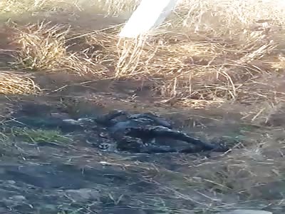 The charred body is located in the Santa Felicidad neighborhood in Set