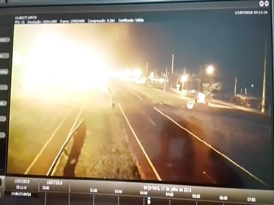 Brutal accident. Motorcyclist hits with truck