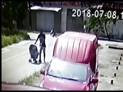 CCTV .. WOMAN IS BRUTALLY HIT