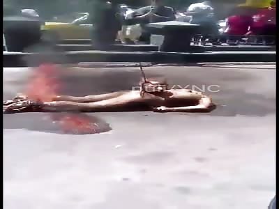 BRUTAL: video shows Druze militias burning a Sunni civilian alive