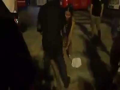 transvestite beaten by the police