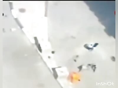 Failed Suicide Bomber Outside US Embassy in Cairo (Another Angle) 