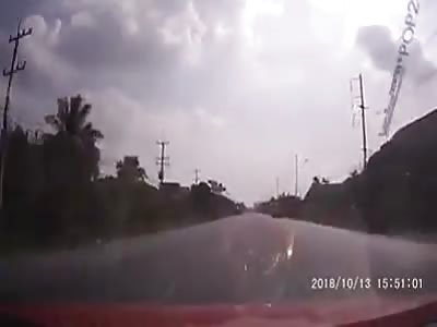 Driver loses control