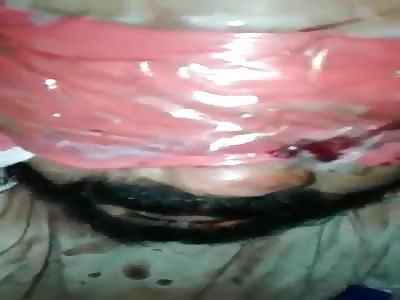 Here's another scene showing the jihadist torturing civilian, cutting 