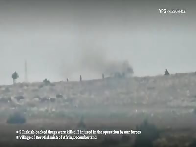 5 terrorists were killed and 3 others were injured, while the vehicle 