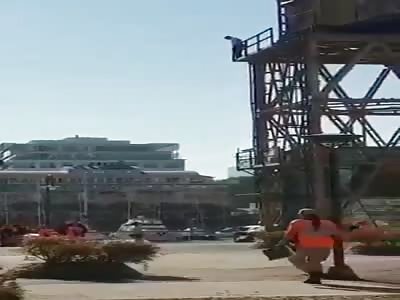 Suicide in Puerto Madero Argentina. (2angles)