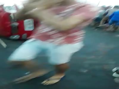 driver receives beating after committing accident