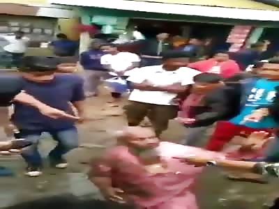 Haj Shaukat Ali, 68, was forced to eat pork. He owns a small restauran