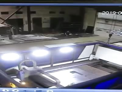 Worker Crushed by Steel Cutter Machine in China
