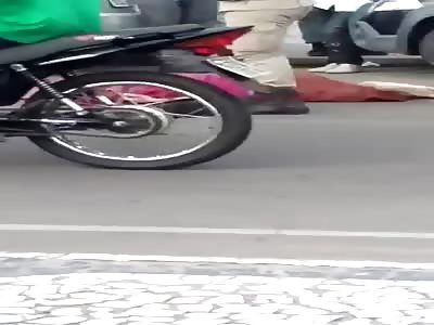 man brutally  hit by car