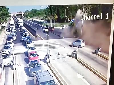 SHITTY! Truck Crashes Into Bathrooms