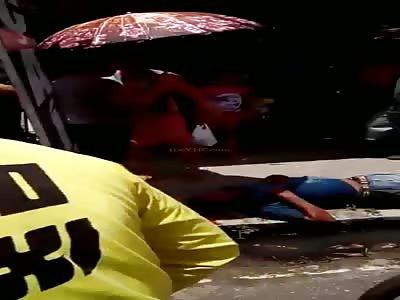 man falls from the moving collective