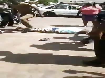 Mob Justice Outside Store.