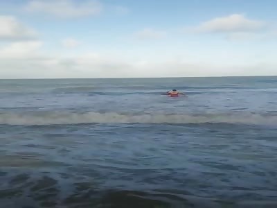 shocking young man suffers shark attack