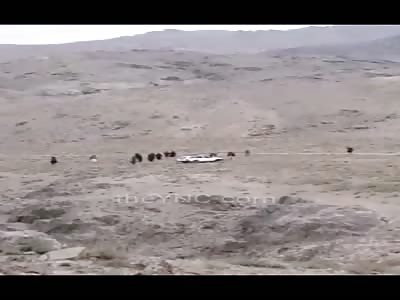 A trapped car exploded in Afghanistan.