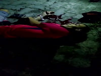 Man in agony after being shot by firearm 