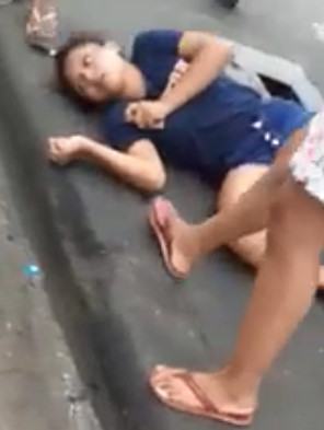 Ferocious Girl Slams Head into Concrete