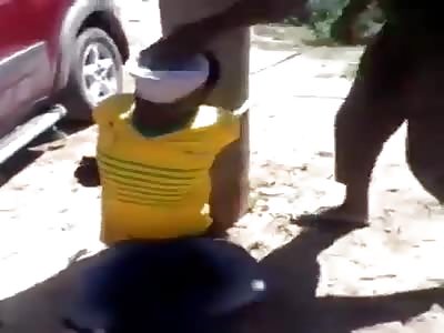 Man brutally punished by the community 