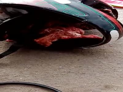 Shocking accident with biker