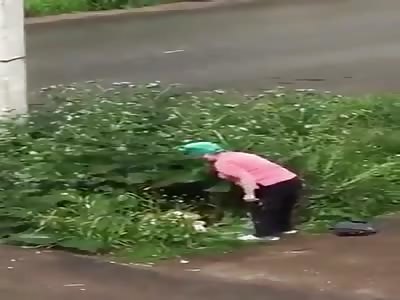 woman hits a couple with a board after surprising them having sex 