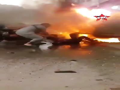 A Man Is Pulled From Burning Wreckage Before He Turns Extra Crispy 