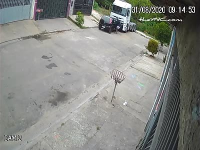 CCTV. exact moment that pulls lifeless body 