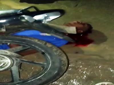 man riddled with gunshots