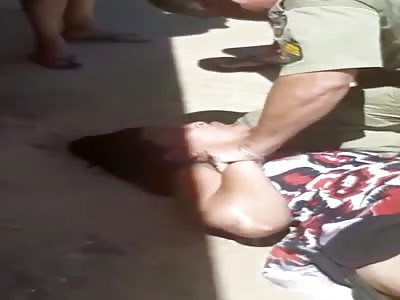 woman suffers abuse of authority