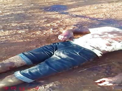 A normal day in Brazil. murdered man 