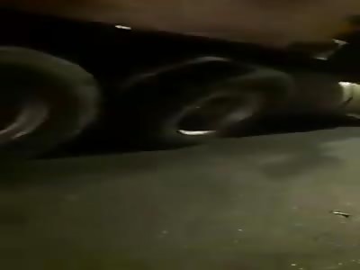 young man in tears, crushed by truck 