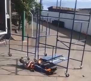 Worker Cooked After Scaffold Hits Live Wire