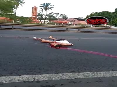 Danm.motorcyclist crushed by truck 