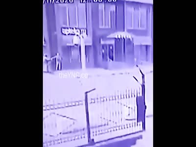 The moment the attacker blew himself up