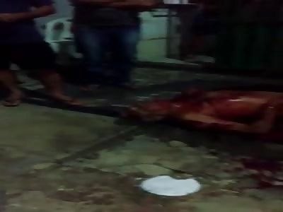 man in agony after being stabbed multiple times 