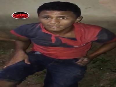 thief is brutally beaten in Brazil 