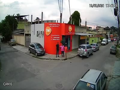 CCTV  { man is executed by hitman}