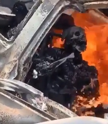 Hell Flames On Road Of Mexico